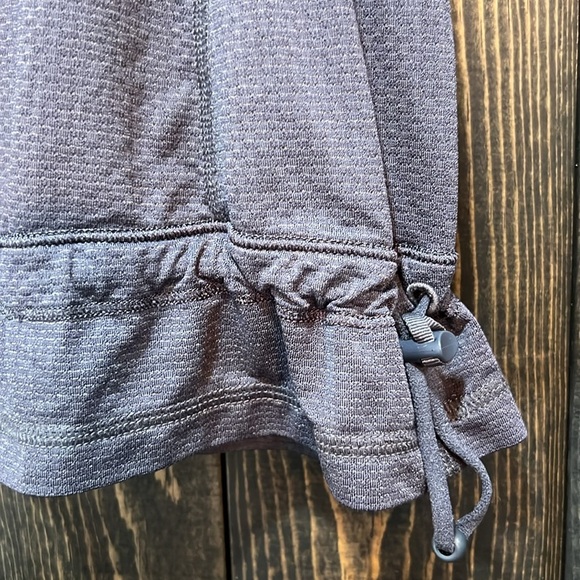 Lululemon Tank Top 4 Grey Racerback Drawstring Side Pocket Ruffled Scoop Active - Picture 3 of 10